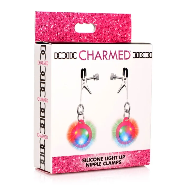 Xr Brands Charmed Female Sex Toys | Silicone Light Up Nipple Clamps Xr Brands Charmed Female Sex Toys | Silicone Light Up Nipple Clamps