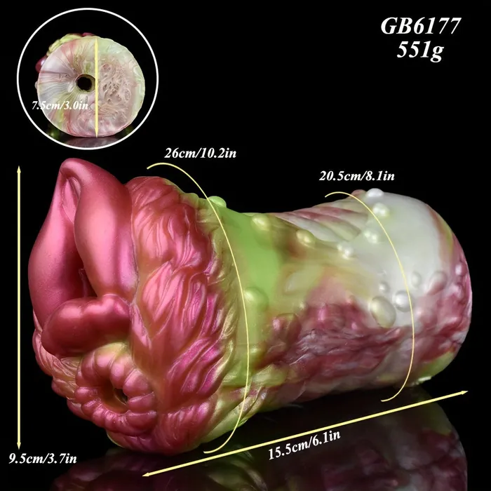 Bristle Monster Silicone Pocket Pussy Penis Exercise Masturbator FRRK Male Sex Toys