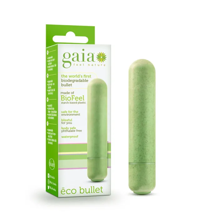 Female Sex Toys Blush Novelties Gaia Eco Bullet Green