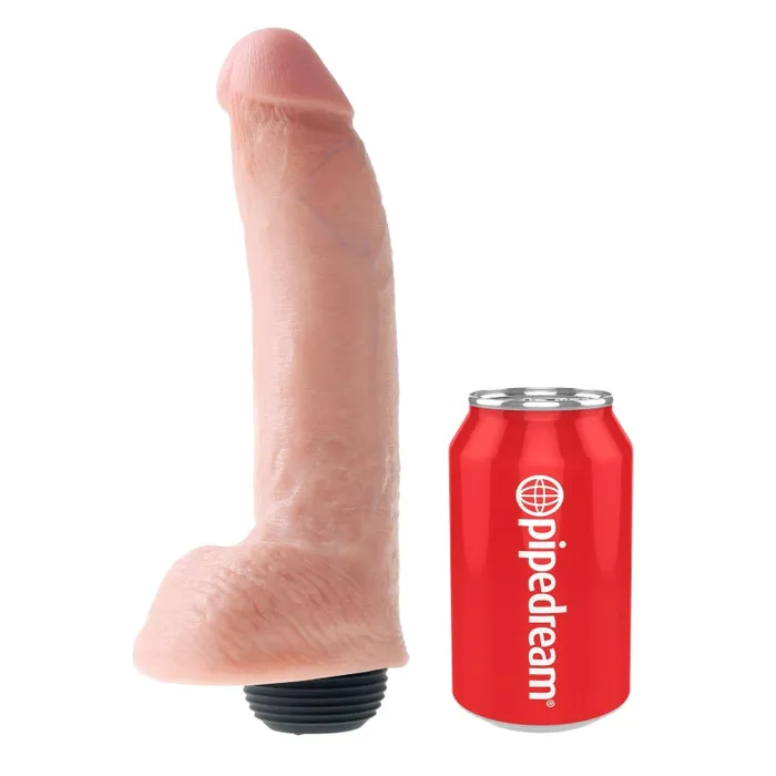 Pipedream Dildos King Cock 9 Inch Squirting Cock With Balls Flesh