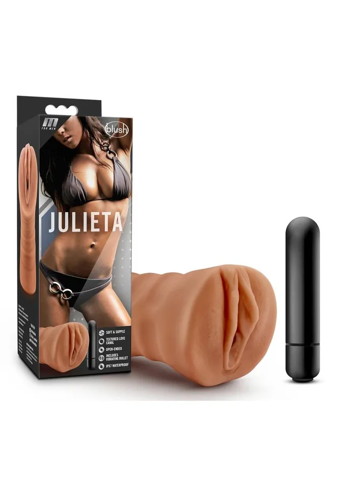 M for Men Male Sex Toys M For Men Julieta Vibrating Masturbator with Bullet Pussy