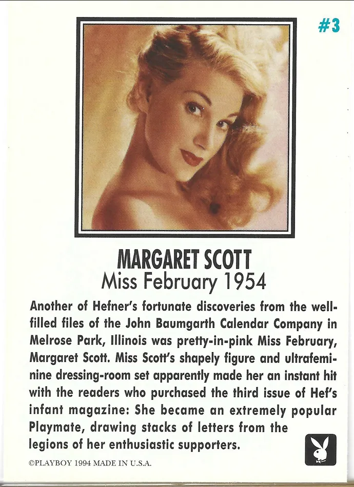 Dans Cards Couples Playboy February Edition Margaret Scott Card 3