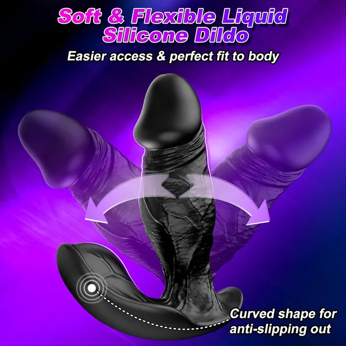 Adorime Female Sex Toys Premium Liquid Silicone Dildo Anal Vibrator with 10 Vibrating Modes 47 Inch