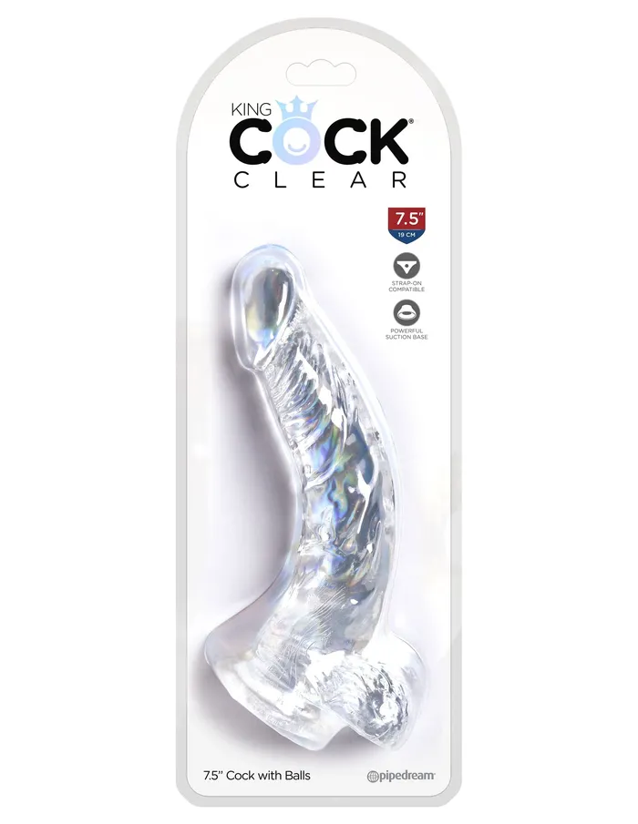 Dildos Pipedream Products Pipedream Products King Cock Clear 75 Cock With Balls