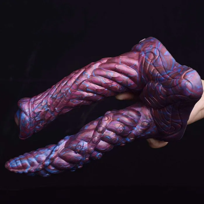 AELORIA Double Penetration Ribbed Demon Dildo DirtyToyz Female Sex Toys AELORIA Double Penetration Ribbed Demon Dildo DirtyToyz Female Sex Toys