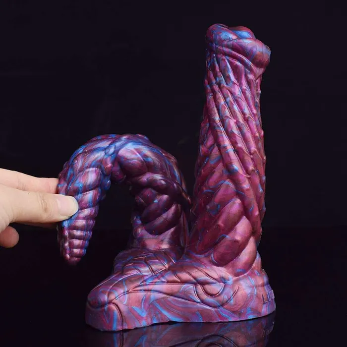 AELORIA Double Penetration Ribbed Demon Dildo DirtyToyz Female Sex Toys AELORIA Double Penetration Ribbed Demon Dildo DirtyToyz Female Sex Toys