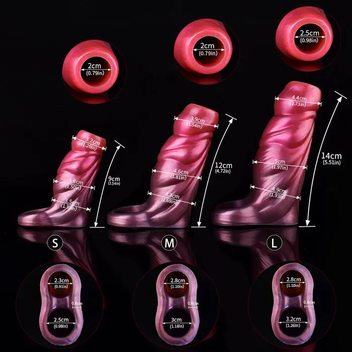 Chilalea Fantasy Monster Penis Sleeve Male Cock Extender DirtyToyz Male Sex Toys