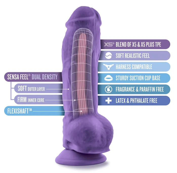Dildos Blush Novelties Au Naturel Bold Big Boy 10 Inch Dildo Purple Dildos Blush Novelties Au Naturel Bold Big Boy 10 Inch Dildo Purple