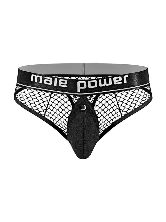 Male Power Male Sex Toys Male Power Cock Pit Net Cock Ring Thong LXL Black