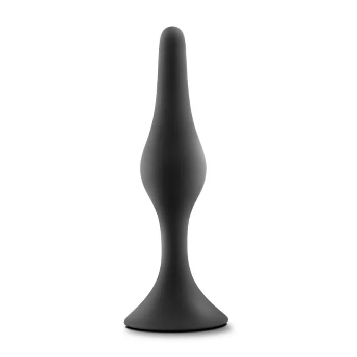 Male Sex Toys Blush Anal Adventures Platinum Silicone Beginner Plug Large Black