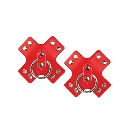 Restraints Nipplicious Seducer Leather Pasties With Ring Red Hott Products Unlimited Restraints Nipplicious Seducer Leather Pasties With Ring Red Hott Products Unlimited