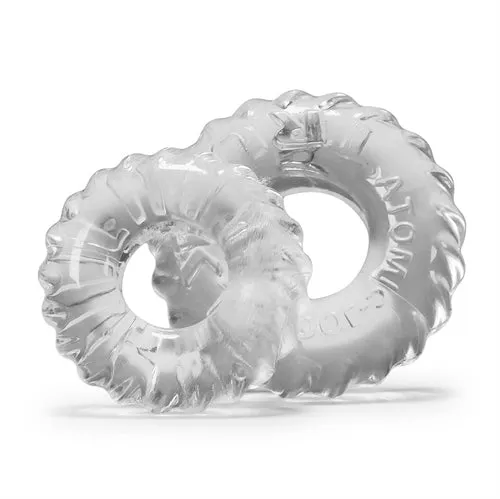 Truckt 2 Piece Cockring Set Atomic Jock Clear Oxballs Anal