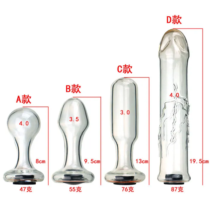  Anal Hollow Heated Glass Dildo Anal Plug