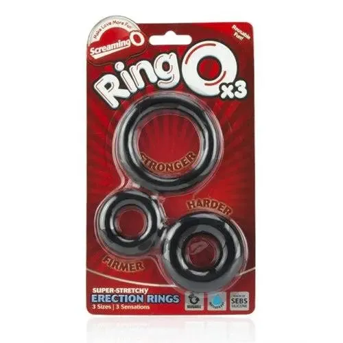 Anal Screaming O Ringo X3 Black Each