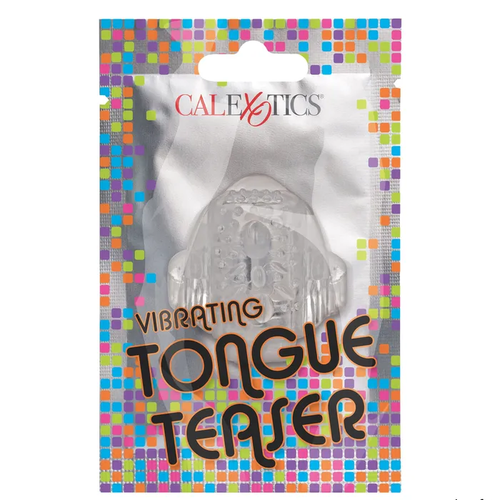 CalExotics Female Sex Toys Foil Pack Vibrating Tongue Teaser Clear