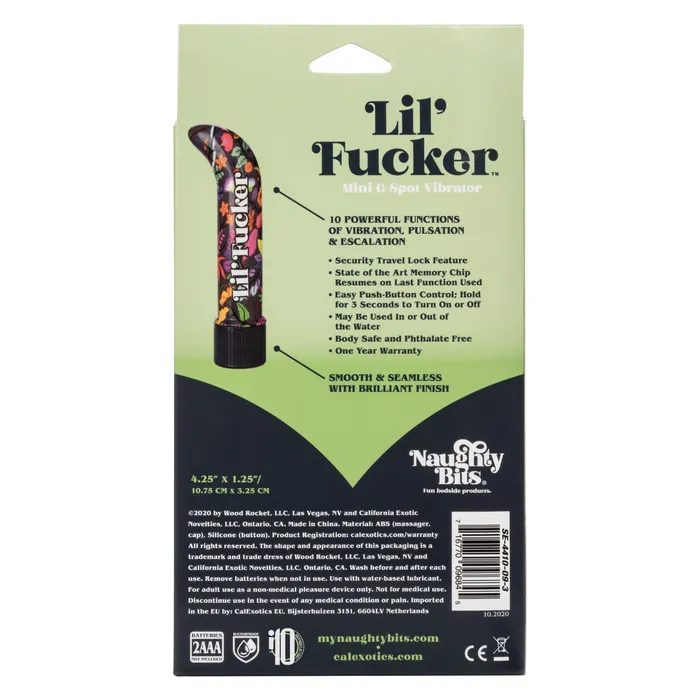 Female Sex Toys CalExotics Naughty Bits Lil Fucker Mini GSpot Vibrator Female Sex Toys CalExotics Naughty Bits Lil Fucker Mini GSpot Vibrator