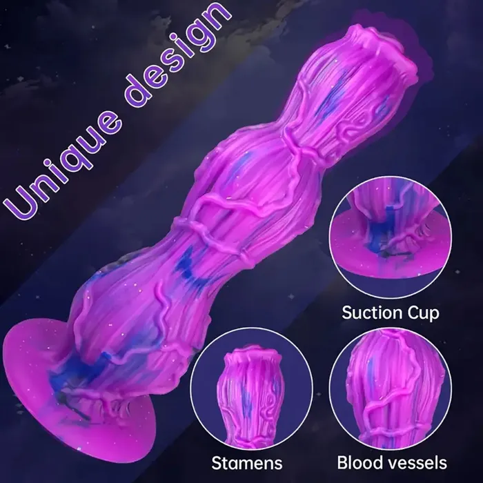 Female Sex Toys Soft Silicone Flower Rose Dragon Dual Knots Monster Dog Dildo Weadultshop