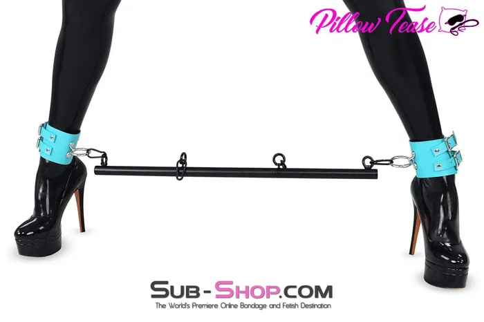 Idea Female Sex Toys 0814DL ConTRAPtion Black Steel Spreader Bar with 4 Cuff Attachment Clips