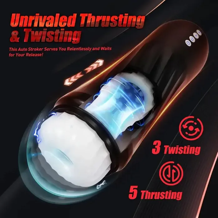 Male Sex Toys Steelcan 3 in 1 Thrusting Vibrating Automatic Male Masturbator Weadultshop