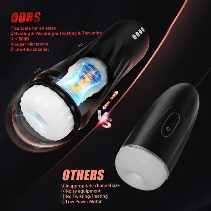Male Sex Toys Steelcan 3 in 1 Thrusting Vibrating Automatic Male Masturbator Weadultshop
