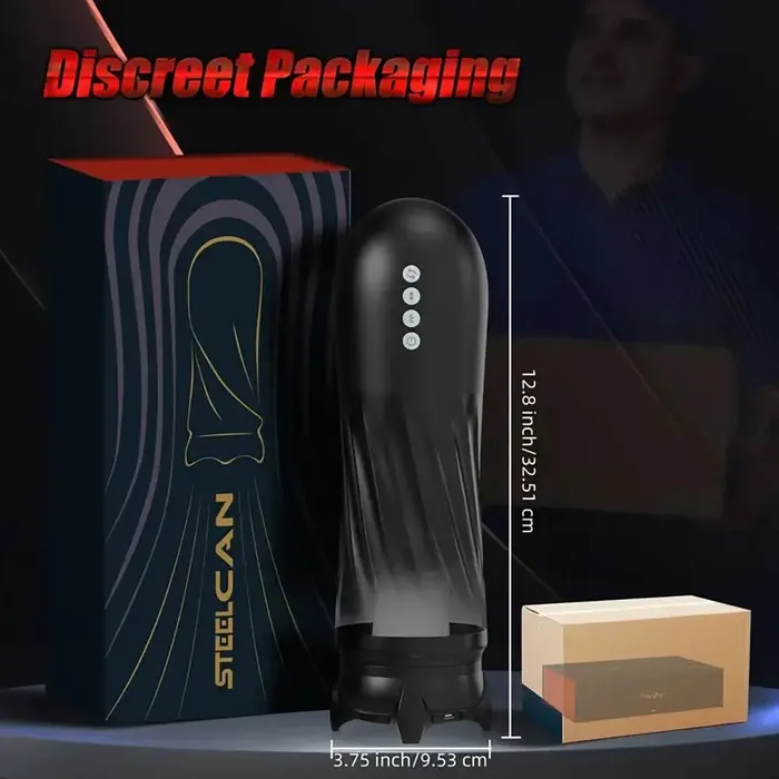 Male Sex Toys Steelcan 3 in 1 Thrusting Vibrating Automatic Male Masturbator Weadultshop
