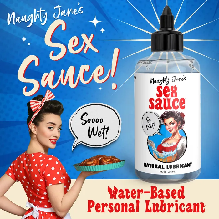 Naughty Janes Sex Sauce Natural Lubricant 8oz XR Brands Sexual Health Wellbeing