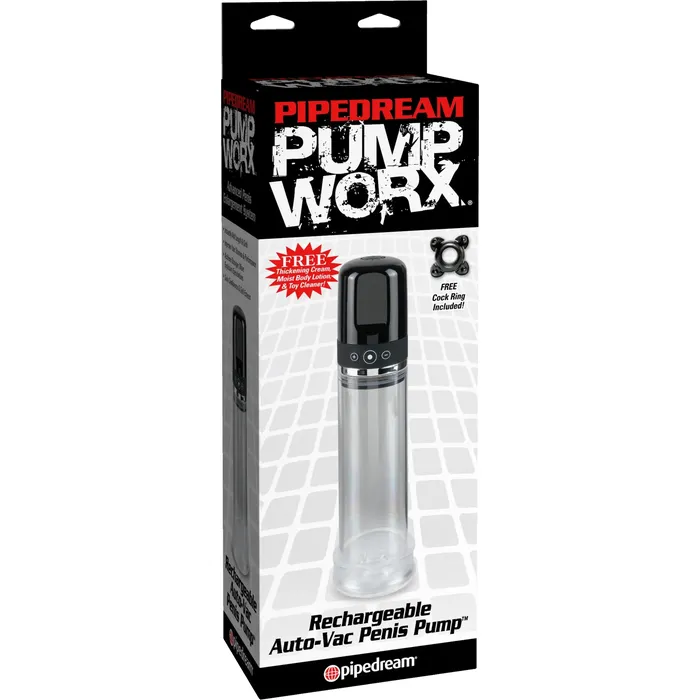 Pipedream Male Sex Toys Pump Worx Rechargeable 3Speed AutoVac Penis Pump