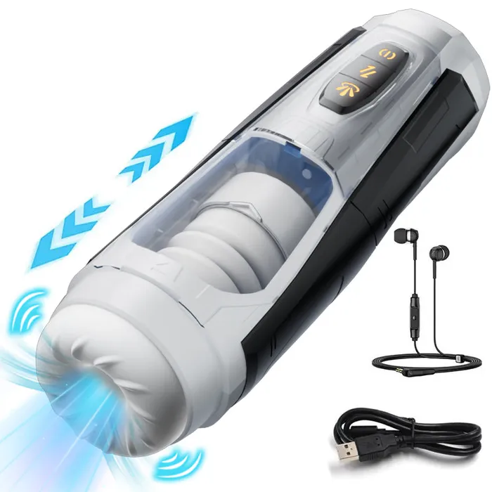 Lurevibe Male Sex Toys Lurevibe Mecha Warrior Fully Automatic Aircraft Cup Male Telescopic Sucking And Pronouncing Masturbation Device